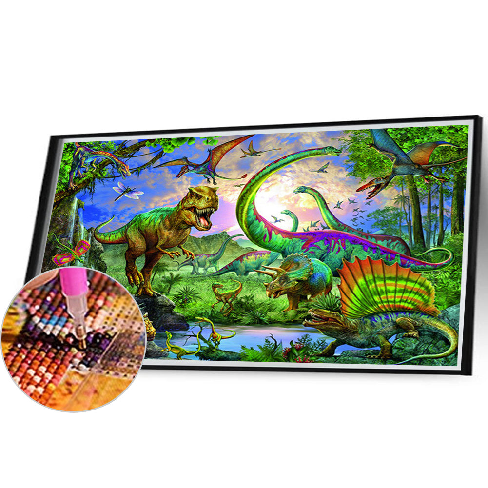 Dinosaur Park - Full Square AB Drill Diamond Painting 55*40CM