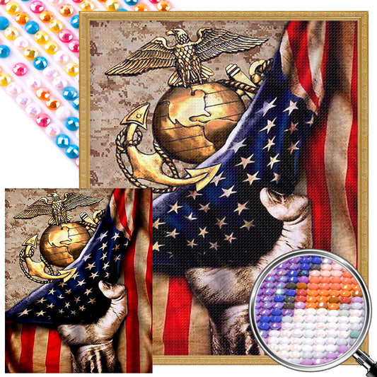 Independence Day Flag - Full Round AB Drill Diamond Painting 40*50CM