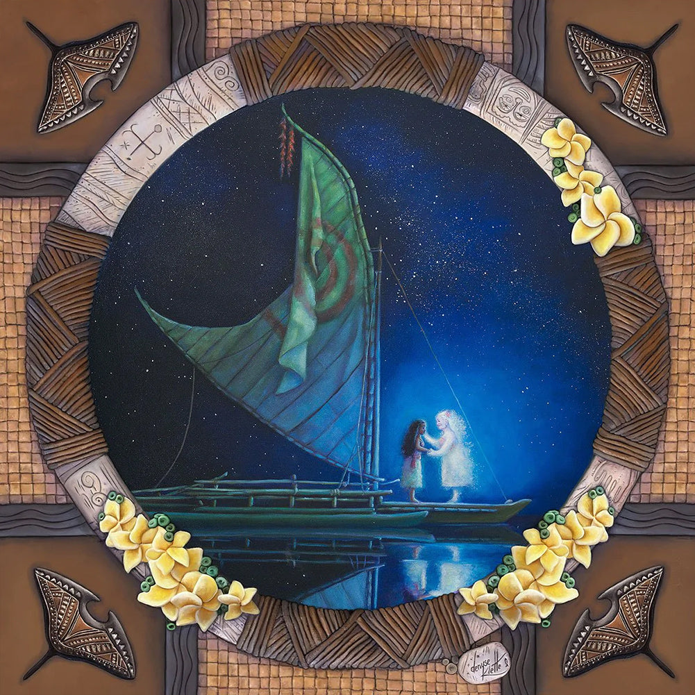 Grandma Hug - Full Round Drill Diamond Painting 40*40CM