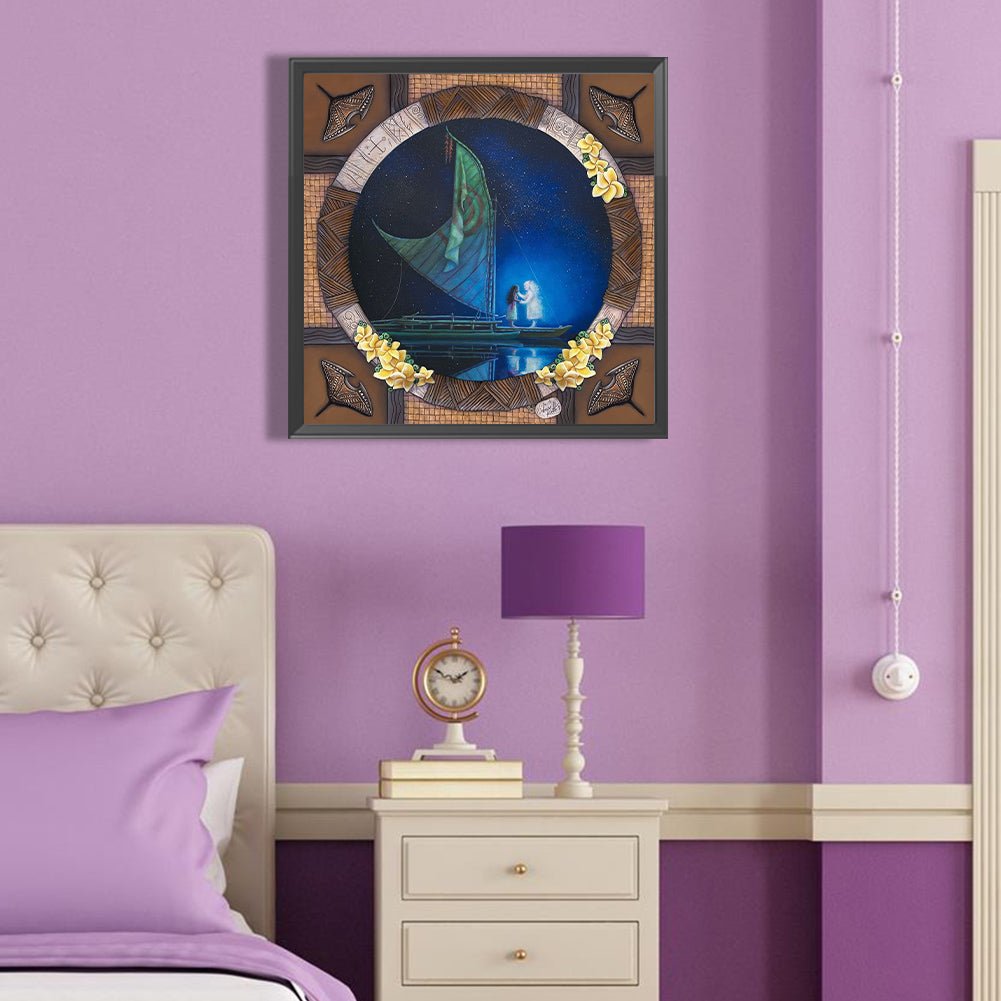 Grandma Hug - Full Round Drill Diamond Painting 40*40CM