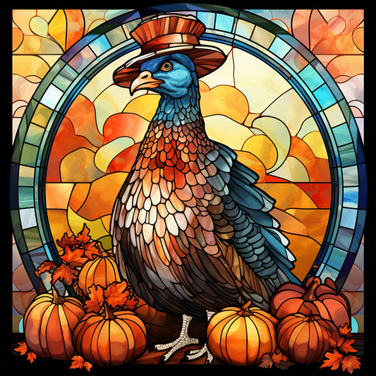 Pumpkin Turkey - Full Round Drill Diamond Painting 40*40CM