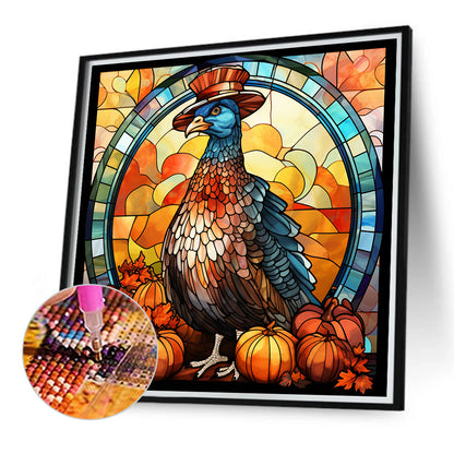 Pumpkin Turkey - Full Round Drill Diamond Painting 40*40CM