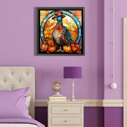 Pumpkin Turkey - Full Round Drill Diamond Painting 40*40CM