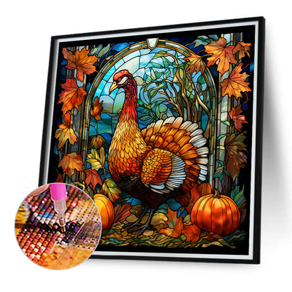 Pumpkin Turkey - Full Round Drill Diamond Painting 40*40CM