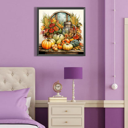 Pumpkin Turkey - Full Round Drill Diamond Painting 40*40CM