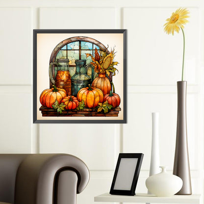 Pumpkin Turkey - Full Round Drill Diamond Painting 40*40CM