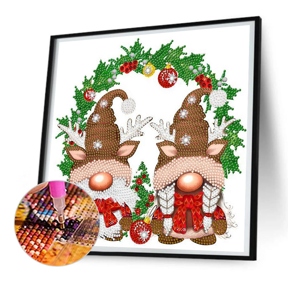 Christmas Gnome -  Special Shaped Drill Diamond Painting 30*30CM