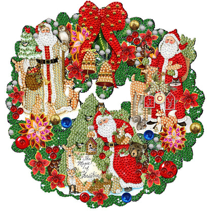 Christmas Wreath -   Special Shaped Drill Diamond Painting 30*30CM