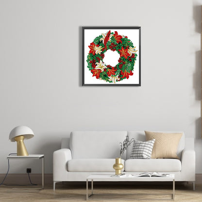 Christmas Wreath -   Special Shaped Drill Diamond Painting 30*30CM