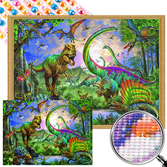 Dinosaur Park - Full Round AB Drill Diamond Painting 55*40CM