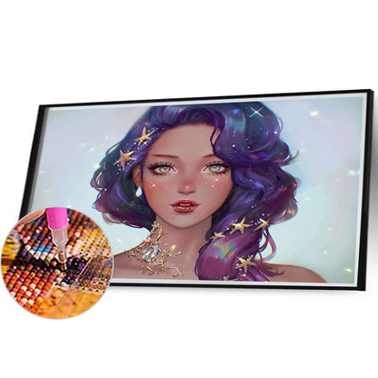 Woman - Full Round Drill Diamond Painting 50*30CM