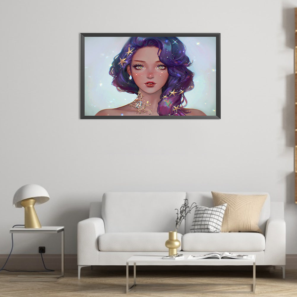 Woman - Full Round Drill Diamond Painting 50*30CM