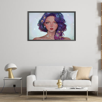 Woman - Full Round Drill Diamond Painting 50*30CM