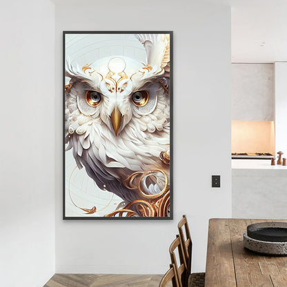 Metal Owl - Full Round AB Drill Diamond Painting 40*70CM