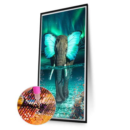 Butterfly Elephant - Full Round AB Drill Diamond Painting 40*70CM