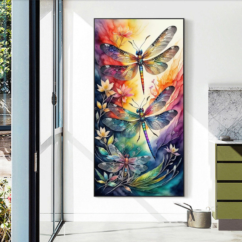 Butterfly Dragonfly - Full Round Drill Diamond Painting 40*70CM