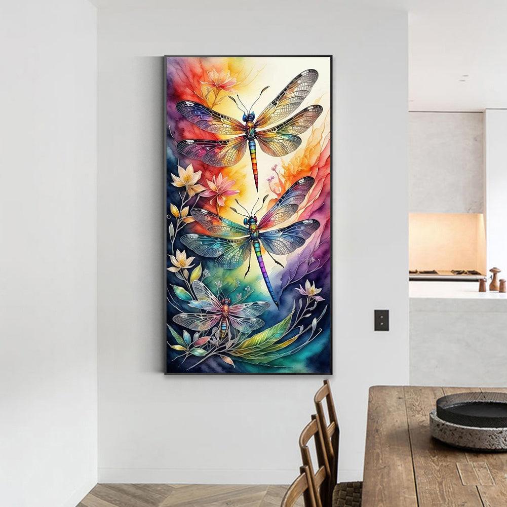 Butterfly Dragonfly - Full Round Drill Diamond Painting 40*70CM