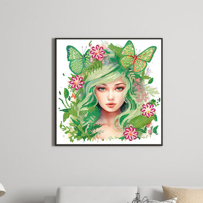 Butterfly Elf Girl - Special Shaped Drill Diamond Painting 30*30CM