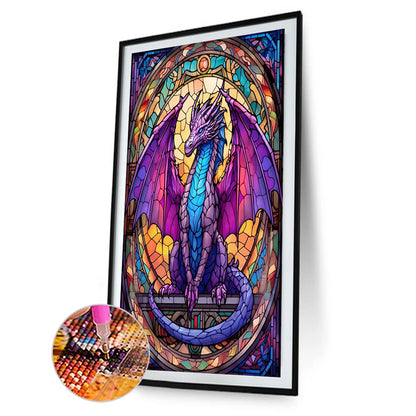 Windowsill Glass Flying Dragon - Full Round Drill Diamond Painting 40*60CM