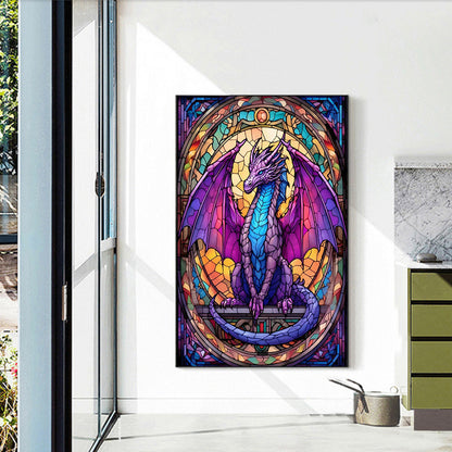 Windowsill Glass Flying Dragon - Full Round Drill Diamond Painting 40*60CM