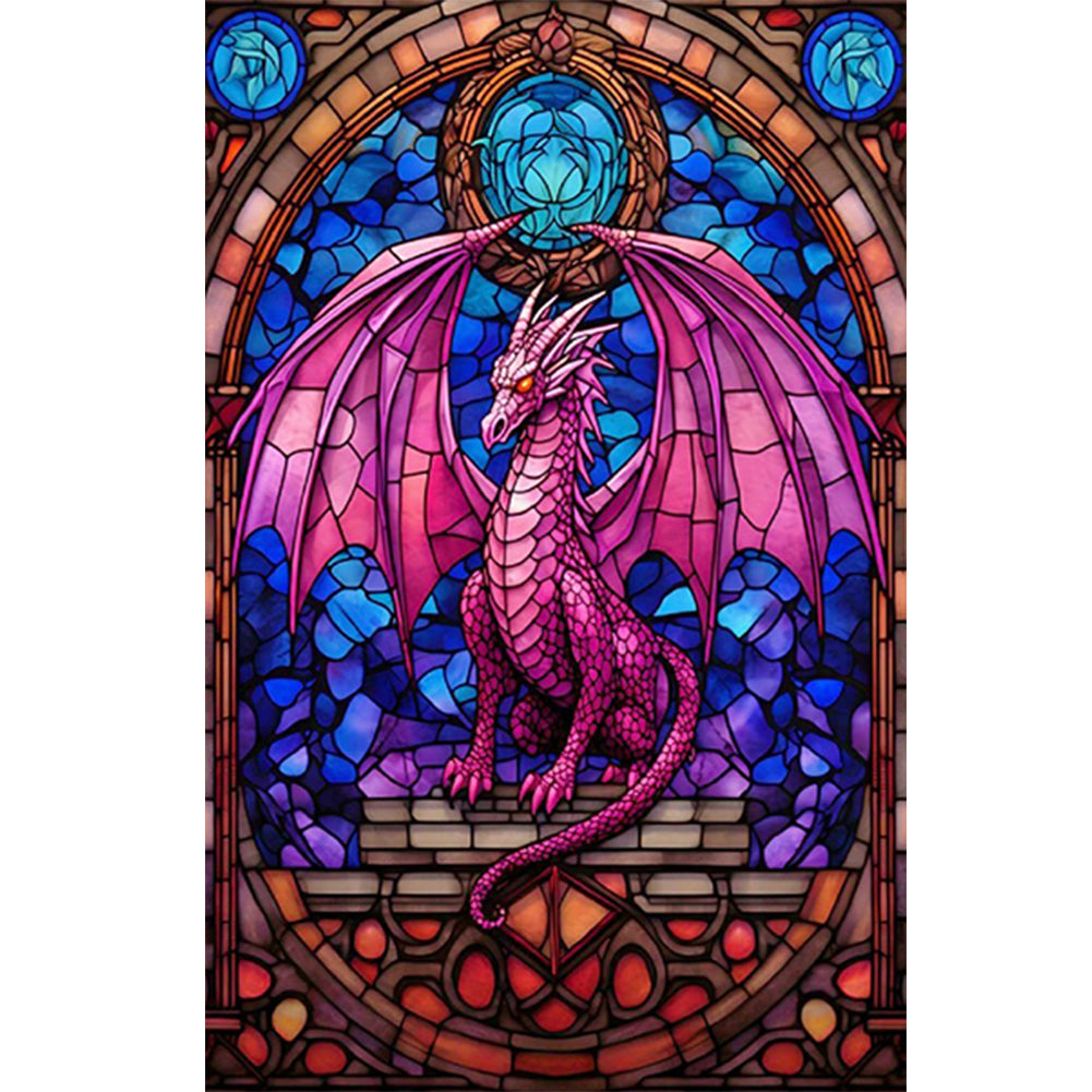 Windowsill Glass Flying Dragon - Full Round Drill Diamond Painting 40*60CM