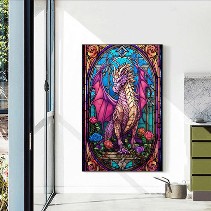 Windowsill Glass Flying Dragon - Full Round Drill Diamond Painting 40*60CM