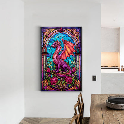 Windowsill Glass Flying Dragon - Full Round Drill Diamond Painting 40*60CM
