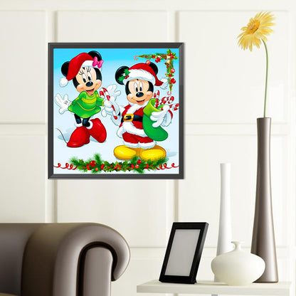 Christmas Mickey And Minnie - Full Round Drill Diamond Painting 40*40CM