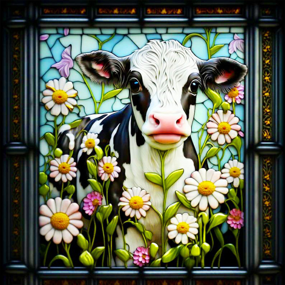 Dairy Cow - Full Round Drill Diamond Painting 40*40CM