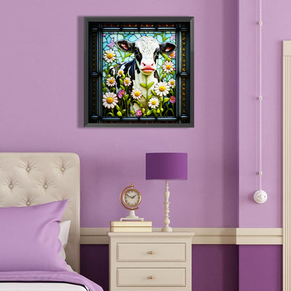 Dairy Cow - Full Round Drill Diamond Painting 40*40CM