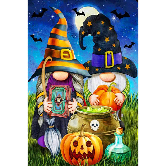 Halloween Gnomes - Full Round Drill Diamond Painting 40*60CM