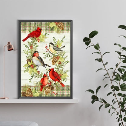 Christmas Bird - Full Round Drill Diamond Painting 40*60CM