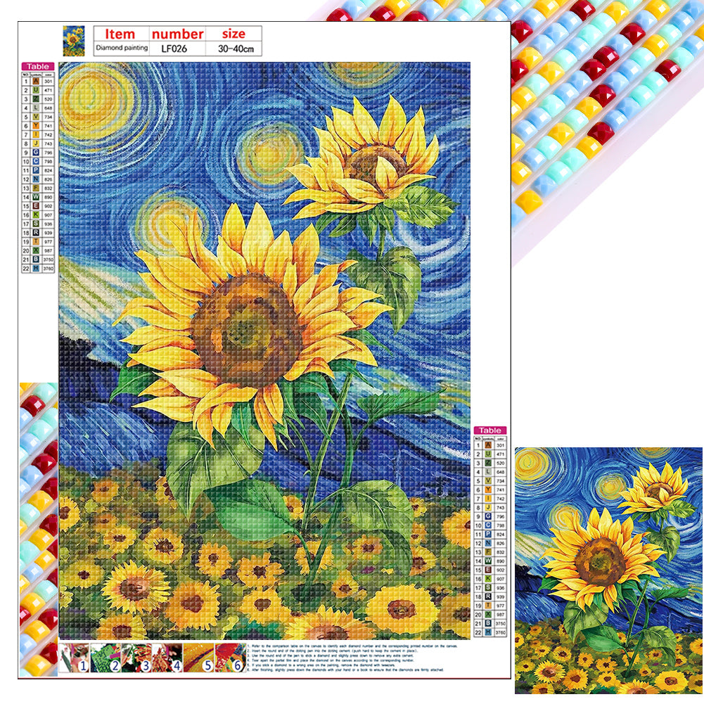 Sunflower - Full Square Drill Diamond Painting 30*40CM