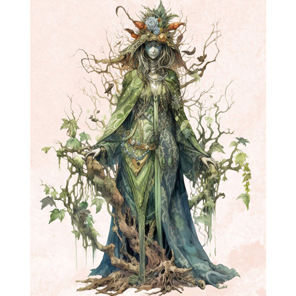 Witch - 11CT Stamped Cross Stitch 50*60CM