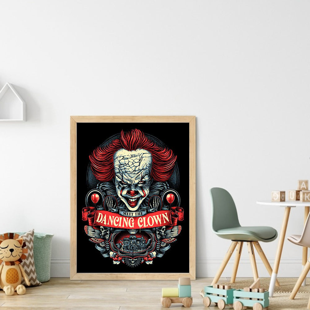 Horror Halloween-Clown - 11CT Stamped Cross Stitch 40*56CM