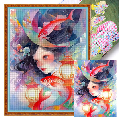 Girl - 11CT Stamped Cross Stitch 50*65CM