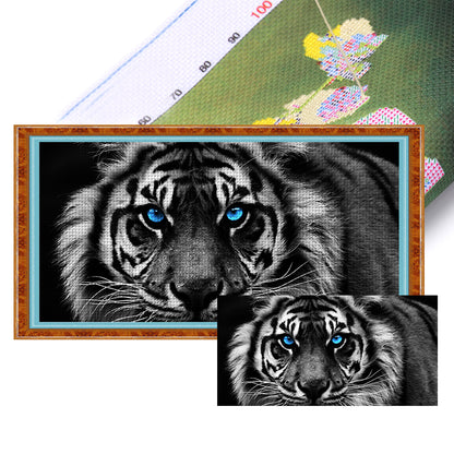 Tiger - 11CT Stamped Cross Stitch 80*40CM