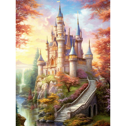 Landscape Castle - 14CT Stamped Cross Stitch 45*60CM