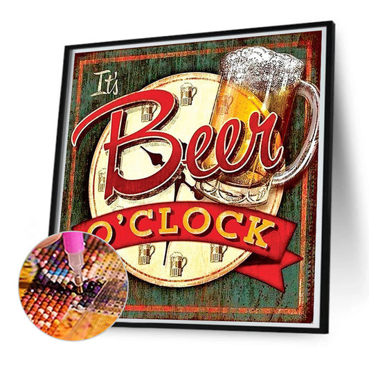 Beer Poster - Full Round Drill Diamond Painting 50*50CM