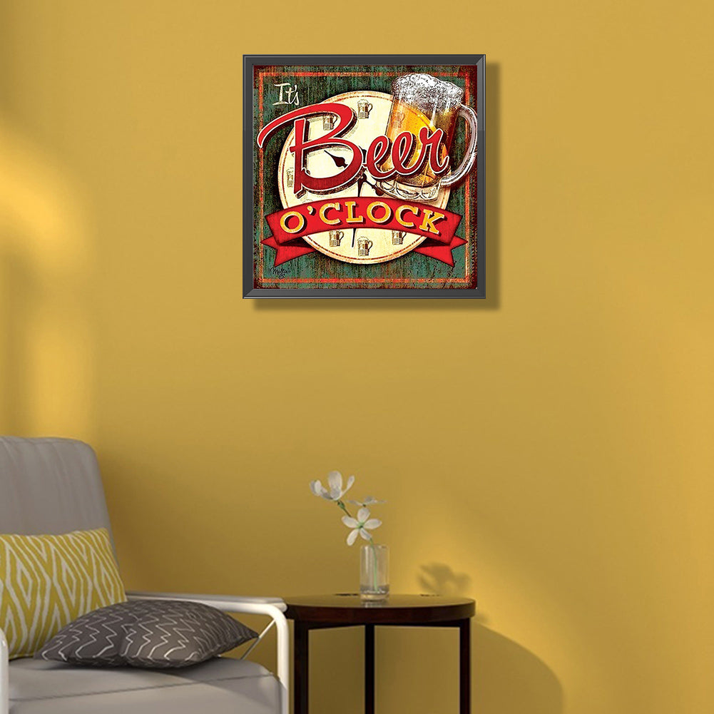 Beer Poster - Full Round Drill Diamond Painting 50*50CM