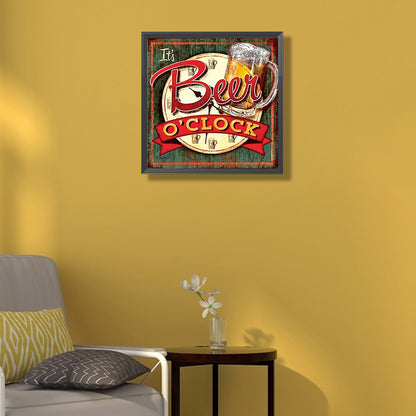 Beer Poster - Full Round Drill Diamond Painting 50*50CM