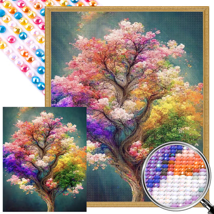 Colorful Tree - Full Round AB Drill Diamond Painting 40*50CM