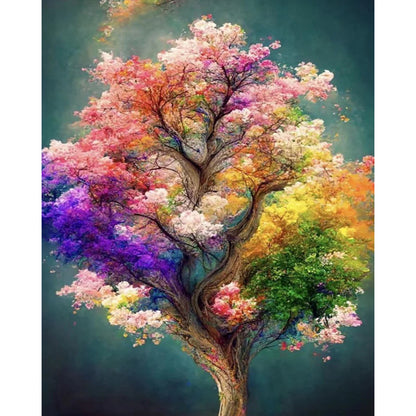 Colorful Tree - Full Round AB Drill Diamond Painting 40*50CM