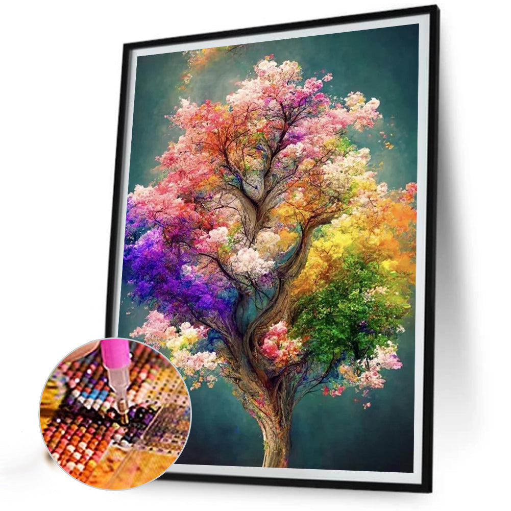 Colorful Tree - Full Round AB Drill Diamond Painting 40*50CM