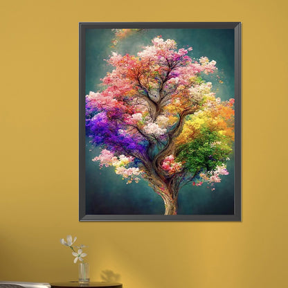 Colorful Tree - Full Round AB Drill Diamond Painting 40*50CM