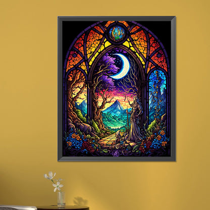 Witch Under The Moon - Full Round AB Drill Diamond Painting 40*50CM