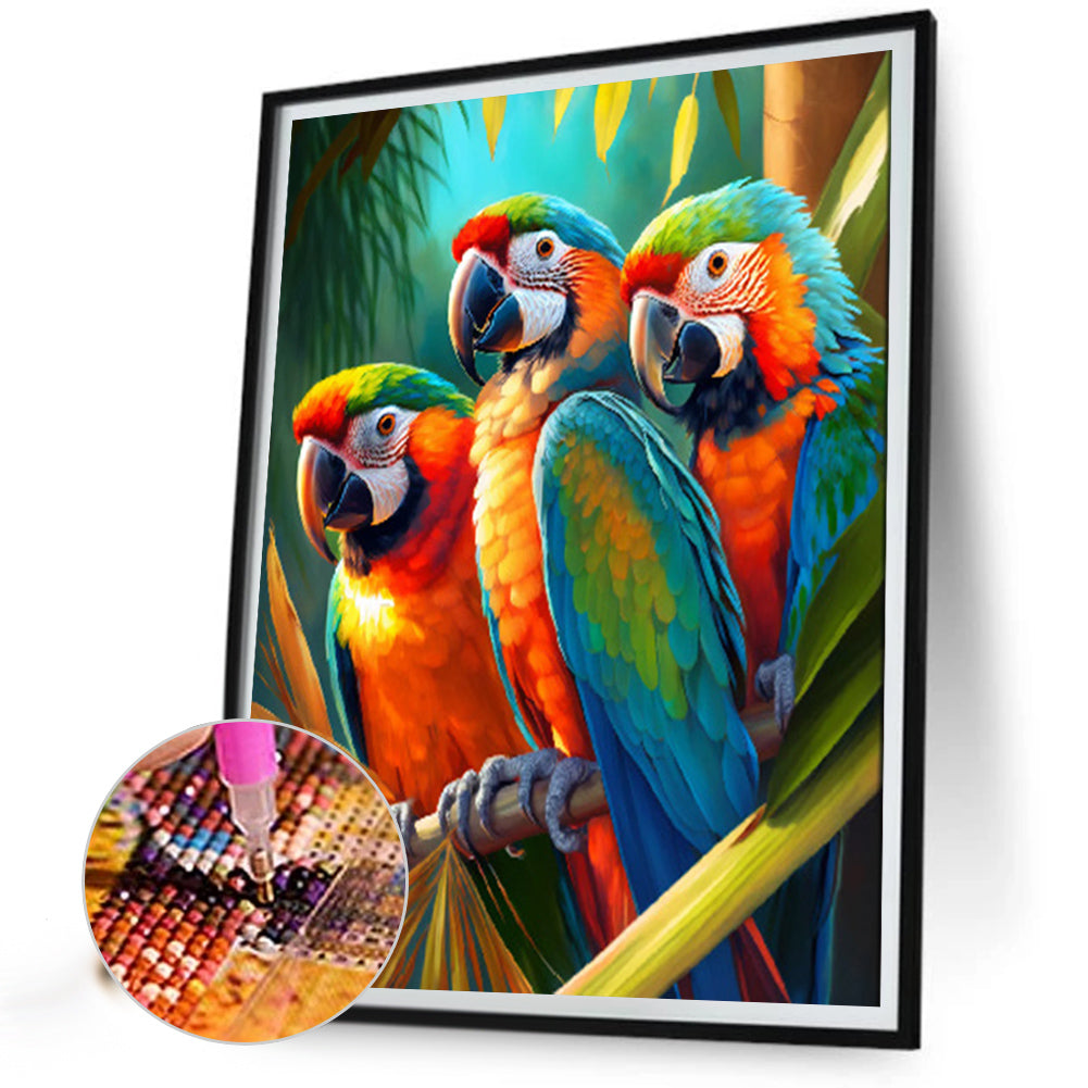 Parrot - Full Round AB Drill Diamond Painting 40*50CM