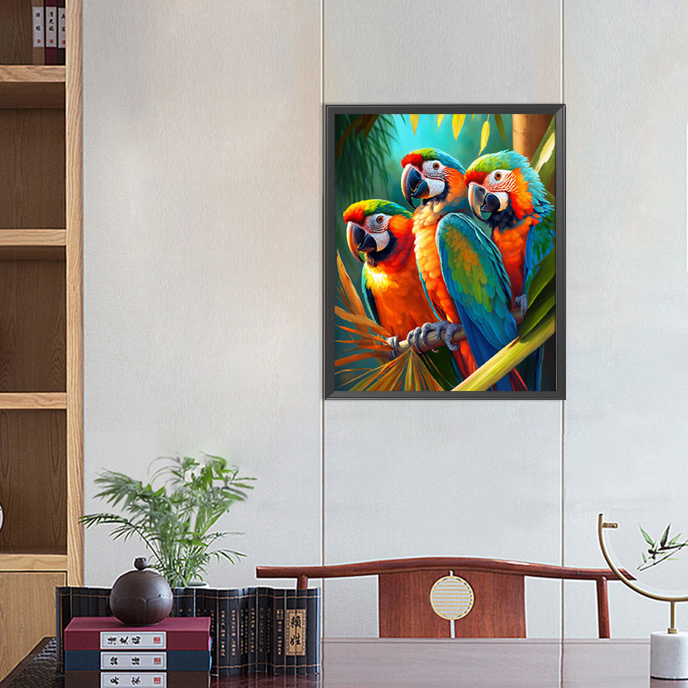 Parrot - Full Round AB Drill Diamond Painting 40*50CM