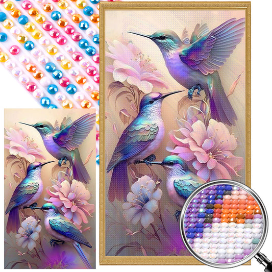 Hummingbird - Full Round Drill Diamond Painting 40*70CM