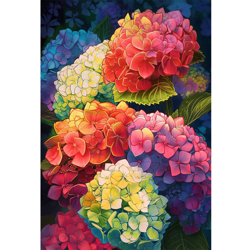 Hydrangeas - 11CT Stamped Cross Stitch 40*60CM